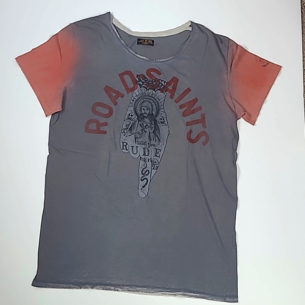 RUDE RIDERS Handcrafted Graphic Tee Size XL
